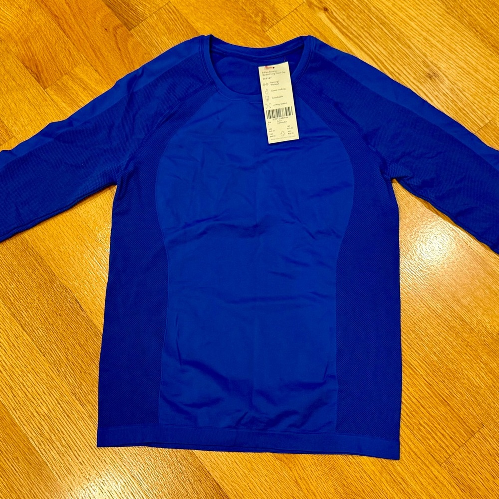 Sweaty Betty Lightning Blue Seamless Top